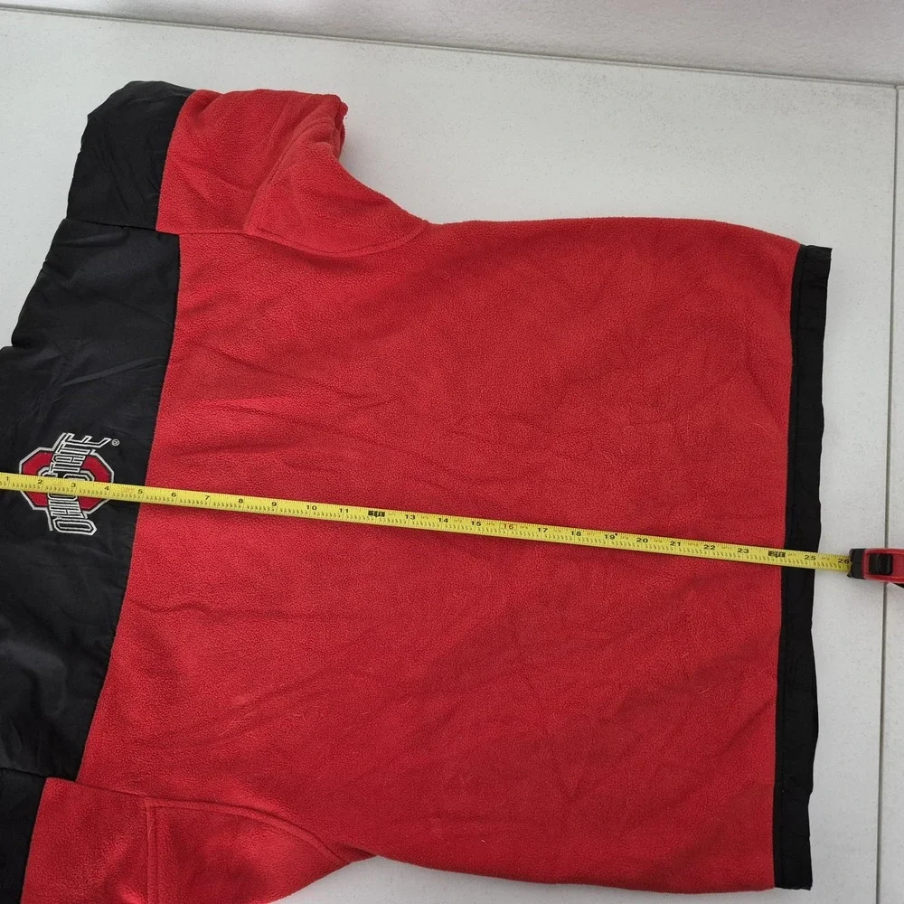 Ohio State Buckeyes Jacket Youth Large Red Black NCAA Football Fleece Pullover